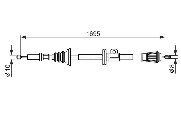 BOSCH Kézifék bowden 1987482262_BOSCH