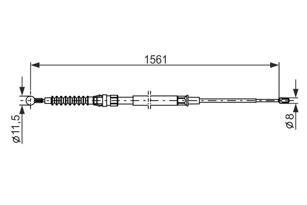 BOSCH Kézifék bowden 1987482264_BOSCH