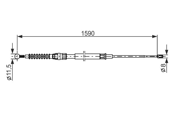 BOSCH Kézifék bowden 1987482265_BOSCH