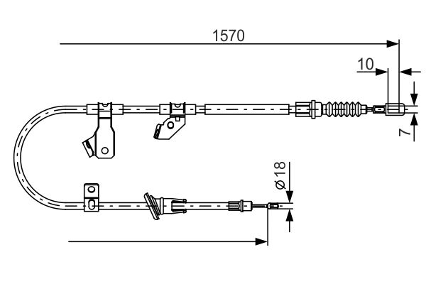 BOSCH Kézifék bowden 1987482272_BOSCH