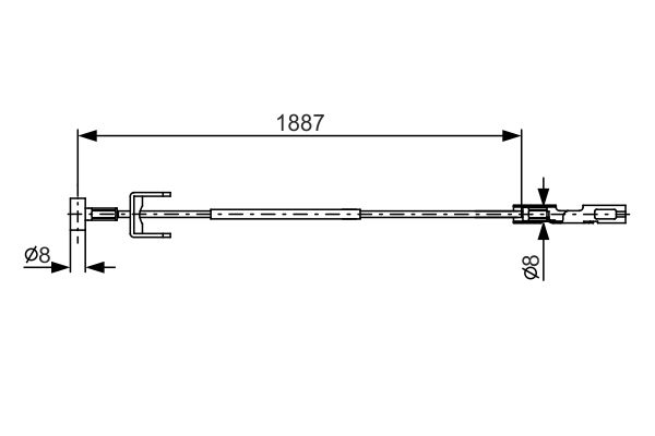 BOSCH Kézifék bowden 1987482292_BOSCH