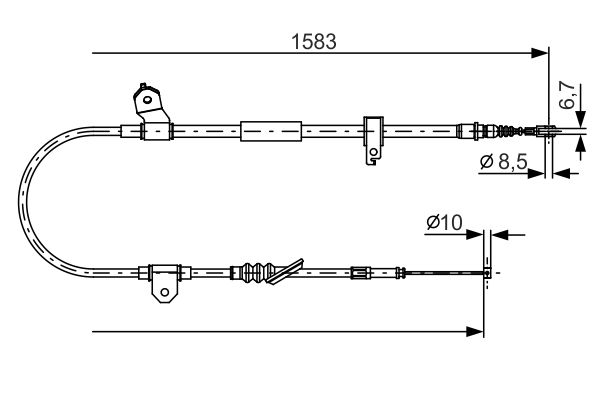 BOSCH Kézifék bowden 1987482296_BOSCH