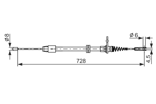 BOSCH Kézifék bowden 1987482301_BOSCH