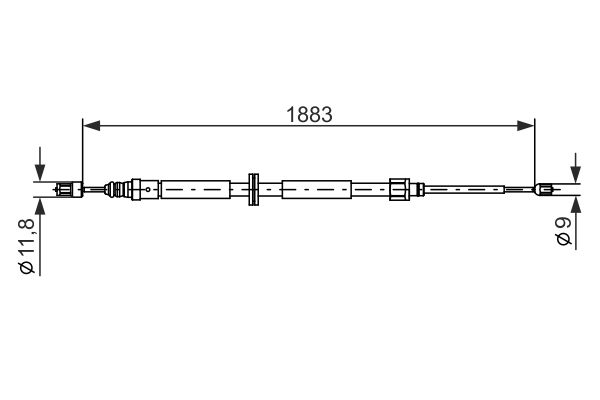 BOSCH Kézifék bowden 1987482302_BOSCH