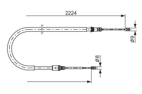 BOSCH Kézifék bowden 1987482303_BOSCH