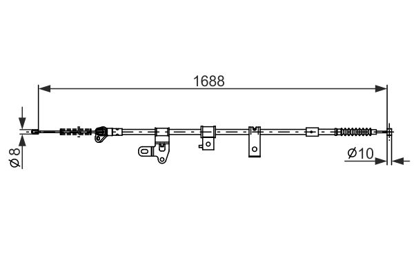 BOSCH Kézifék bowden 1987482306_BOSCH