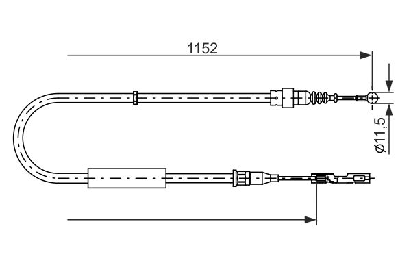 BOSCH Kézifék bowden 1987482310_BOSCH