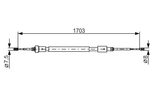 BOSCH Kézifék bowden 1987482315_BOSCH