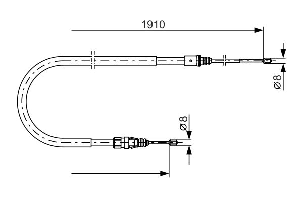 BOSCH Kézifék bowden 1987482323_BOSCH