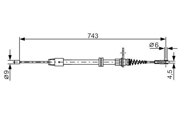 BOSCH Kézifék bowden 1987482329_BOSCH