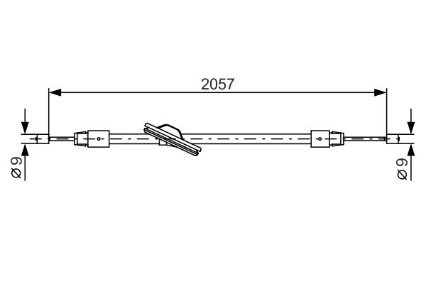 BOSCH Kézifék bowden 1987482331_BOSCH