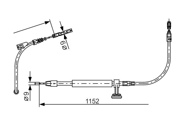 BOSCH Kézifék bowden 1987482332_BOSCH