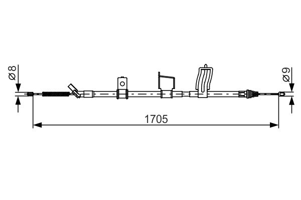 BOSCH Kézifék bowden 1987482339_BOSCH