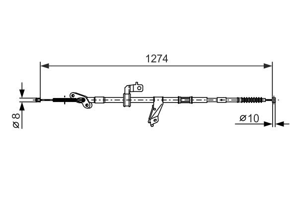 BOSCH Kézifék bowden 1987482366_BOSCH