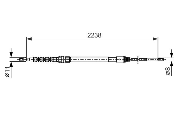 BOSCH Kézifék bowden 1987482373_BOSCH