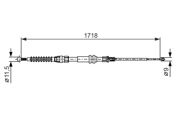 BOSCH Kézifék bowden 1987482378_BOSCH