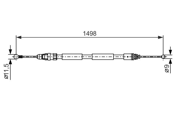 BOSCH Kézifék bowden 1987482387_BOSCH