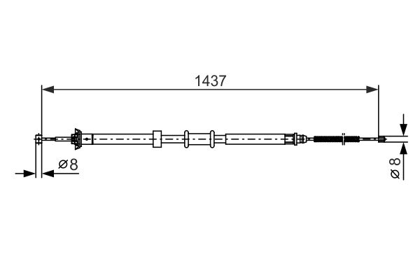 BOSCH Kézifék bowden 1987482391_BOSCH