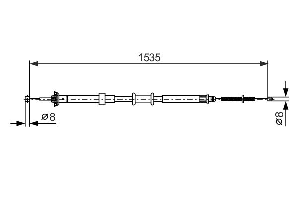 BOSCH Kézifék bowden 1987482393_BOSCH