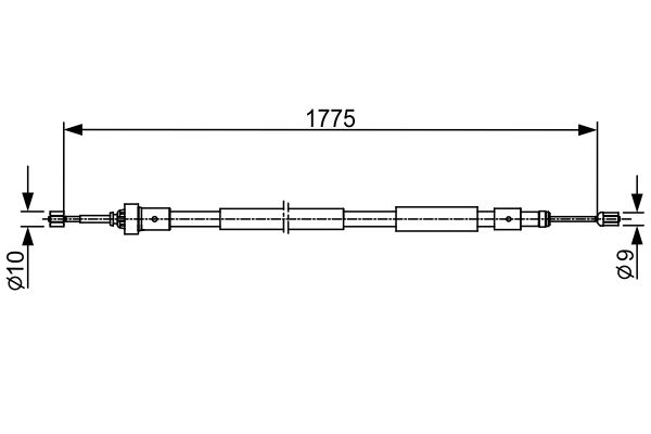 BOSCH Kézifék bowden 1987482407_BOSCH