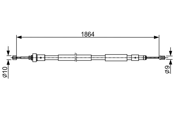 BOSCH Kézifék bowden 1987482408_BOSCH