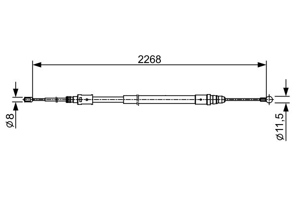 BOSCH Kézifék bowden 1987482409_BOSCH