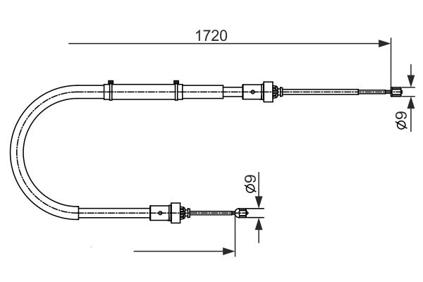 BOSCH Kézifék bowden 1987482411_BOSCH