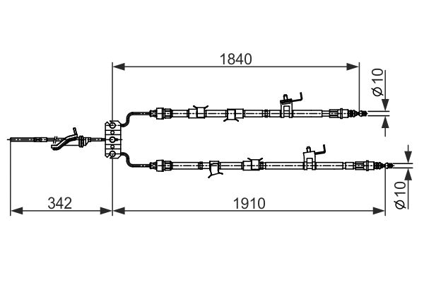 BOSCH Kézifék bowden 1987482420_BOSCH