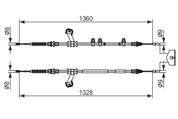 BOSCH Kézifék bowden 1987482422_BOSCH