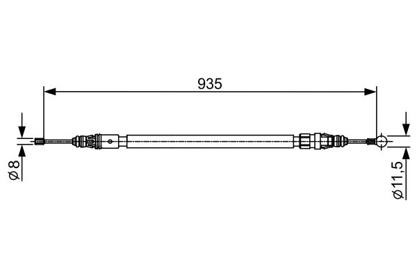 BOSCH Kézifék bowden 1987482430_BOSCH