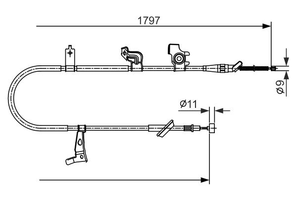 BOSCH Kézifék bowden 1987482434_BOSCH