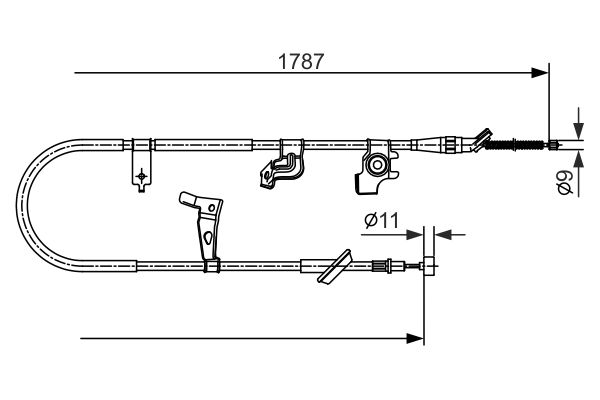 BOSCH Kézifék bowden 1987482435_BOSCH