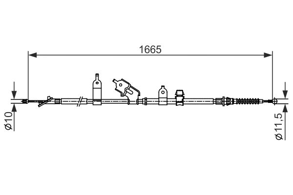 BOSCH Kézifék bowden 1987482440_BOSCH