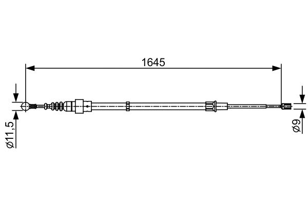 BOSCH Kézifék bowden 1987482451_BOSCH