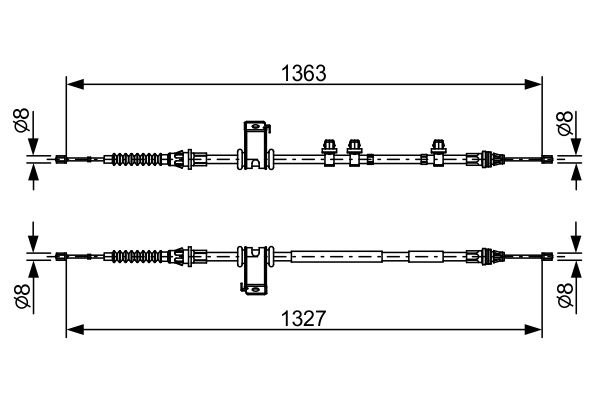 BOSCH Kézifék bowden 1987482453_BOSCH