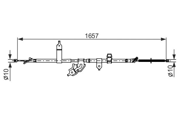 BOSCH Kézifék bowden 1987482463_BOSCH