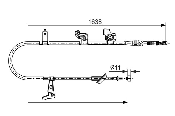 BOSCH Kézifék bowden 1987482465_BOSCH