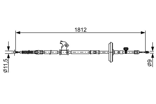 BOSCH Kézifék bowden 1987482503_BOSCH