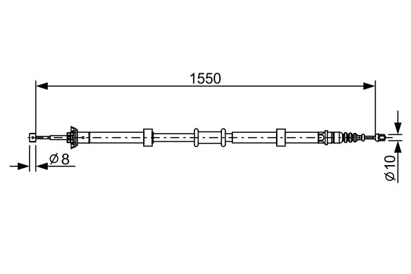 BOSCH Kézifék bowden 1987482527_BOSCH