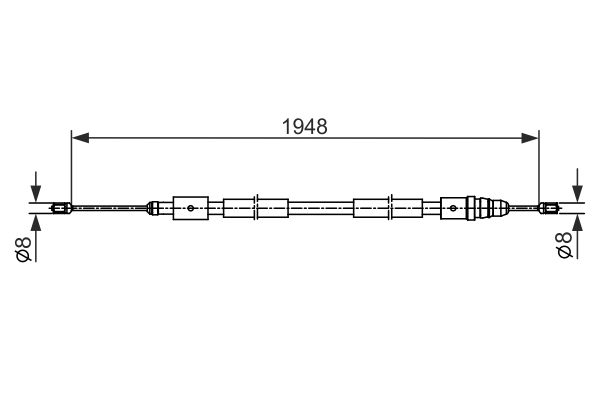 BOSCH Kézifék bowden 1987482541_BOSCH