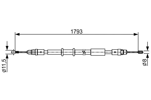 BOSCH Kézifék bowden 1987482550_BOSCH