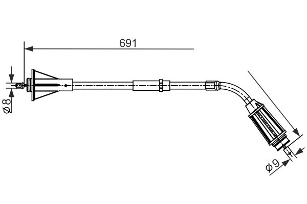 BOSCH Kézifék bowden 1987482555_BOSCH