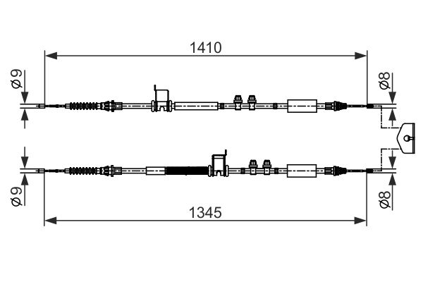 BOSCH Kézifék bowden 1987482560_BOSCH