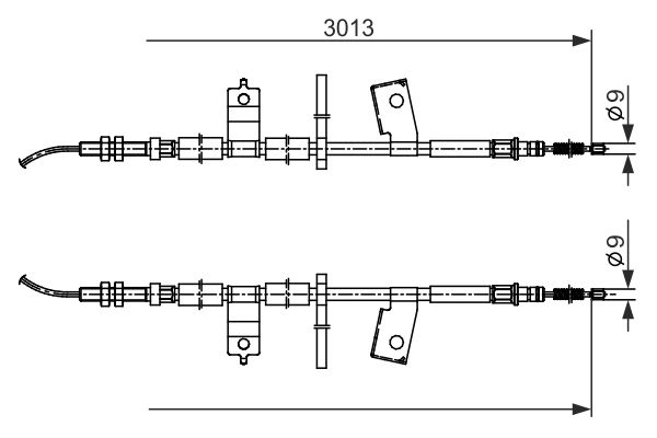 BOSCH Kézifék bowden 1987482585_BOSCH