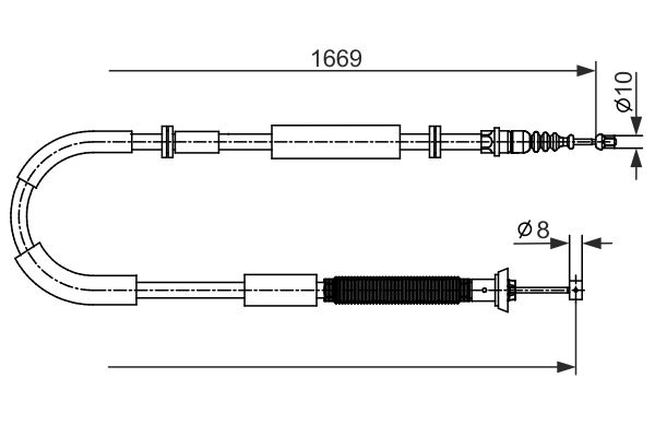 BOSCH Kézifék bowden 1987482588_BOSCH