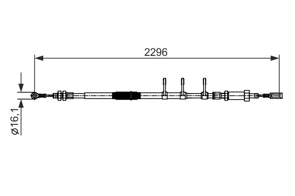 BOSCH Kézifék bowden 1987482595_BOSCH