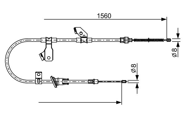 BOSCH Kézifék bowden 1987482626_BOSCH