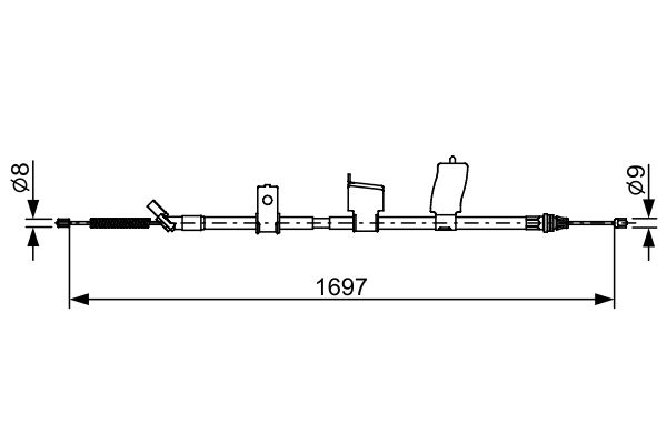 BOSCH Kézifék bowden 1987482627_BOSCH