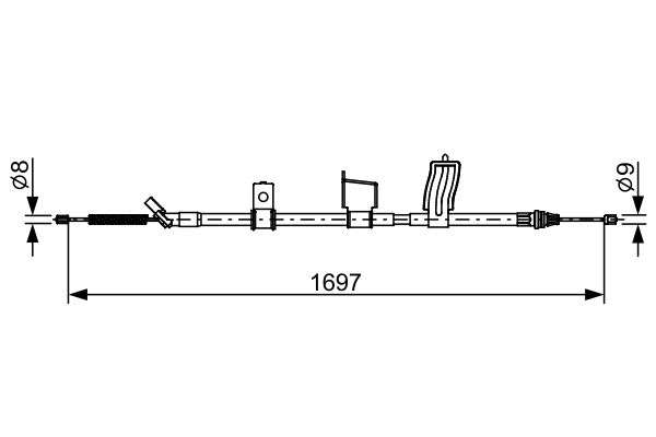 BOSCH Kézifék bowden 1987482628_BOSCH