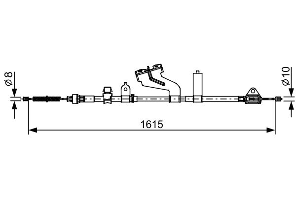 BOSCH Kézifék bowden 1987482656_BOSCH